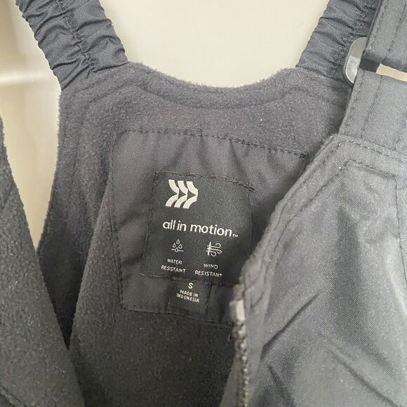 All In Motion Kids Overalls Small Black Bib Wind Water Resistant NEW Skiing Cold - Picture 4 of 7